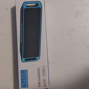 Blue and black mega bass  wireless speaker